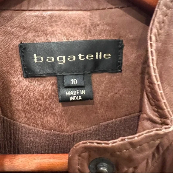 Vintage Bagatelle leather jacket, SZ 10 - Picture 6 of 11